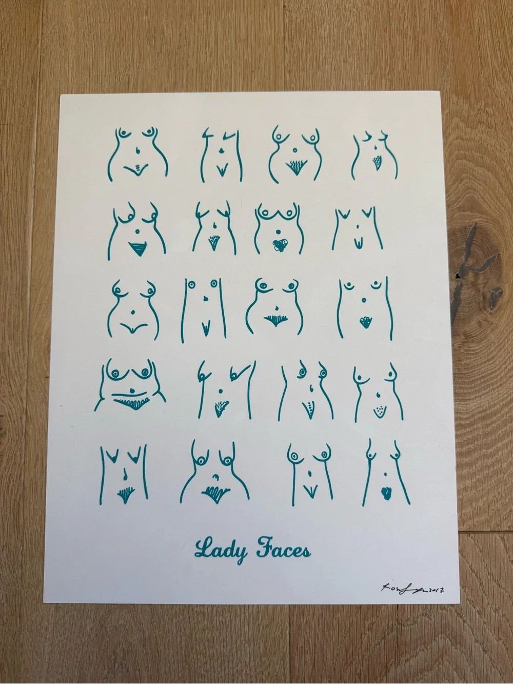 Lady Faces Print (signed by the artist)
